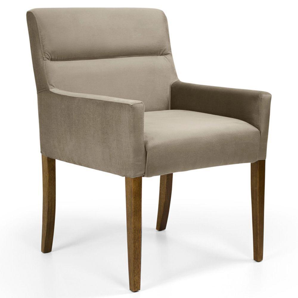 Kit 02 Poltronas Vicenza Veludo Importado Marrom - 8