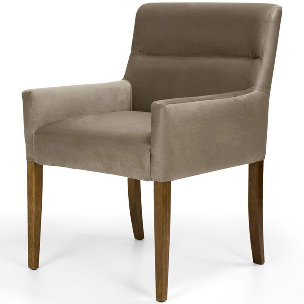 Kit 02 Poltronas Vicenza Veludo Importado Marrom - 10