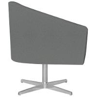 Kit 02 Poltronas Luiza Base Giratória De Metal Suede - Doce Sonho Móveis Cinza