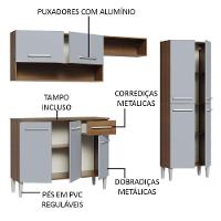 Cozinha Completa Madesa Emilly Pop Com Armário E Balcão - Rustic/cinza Rustic/cinza - 8