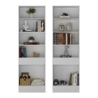 Armário/estante Escritório 2 Portas Multimóveis Mp7000 Branco/dourado Branco/dourado - 2