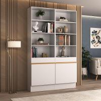 Armário/estante Escritório 2 Portas Multimóveis Mp7000 Branco/dourado Branco/dourado