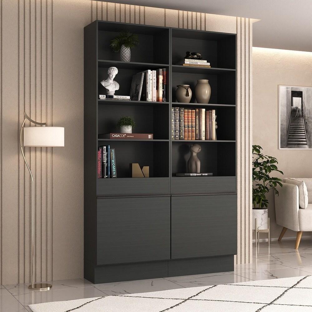 Armário/estante Escritório 2 Portas Multimóveis Mp7000 Preto Preto - 4