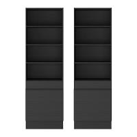 Armário/estante Escritório 2 Portas Multimóveis Mp7000 Preto Preto - 2