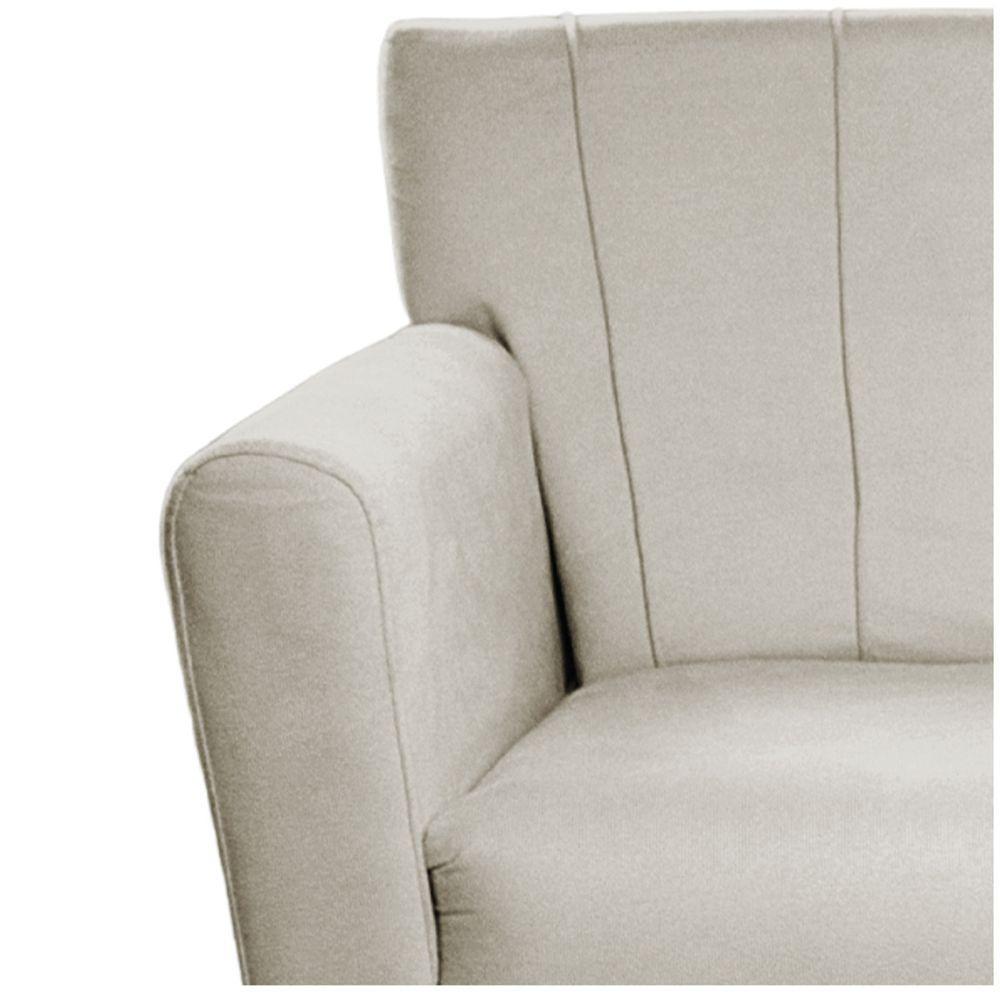 Kit 02 Poltronas Laura Pés Palito Linho - Amarena Móveis Bege - 2