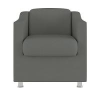 Kit 02 Cadeiras Poltronas Decorativas Recepção Clinica Suede Cor:cinza