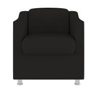 Kit 04 Poltronas Tilla Consultório Recepção Sala Suede Cor:preto