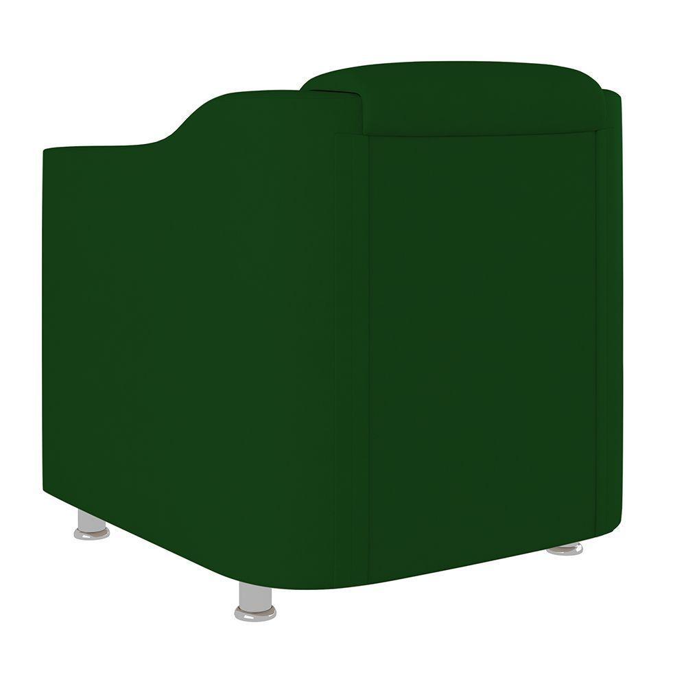 Kit 04 Poltronas Tilla Consultório Recepção Sala Suede Cor:verde - 3