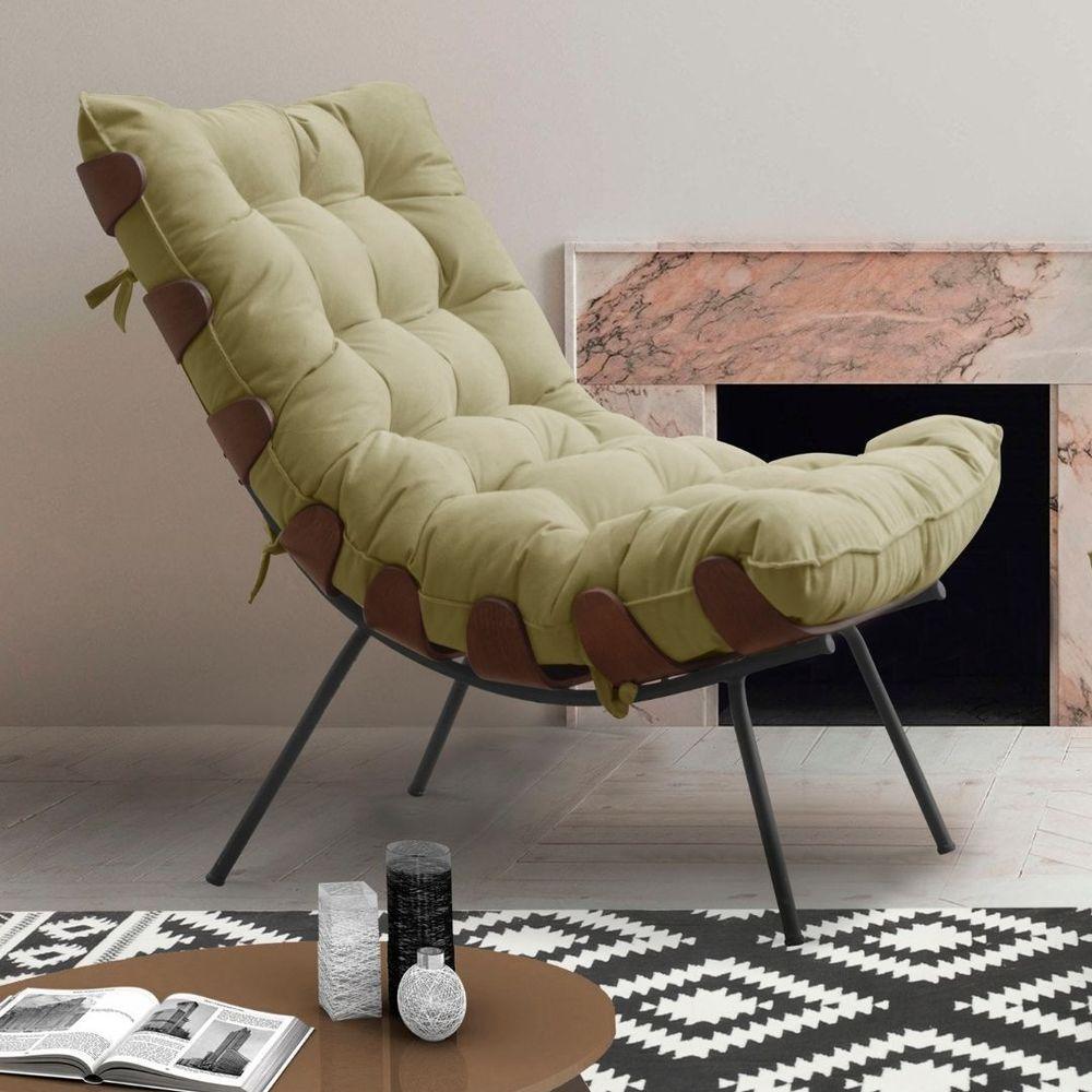 Kit Com 2 Poltronas Costela-suede Bege - 2