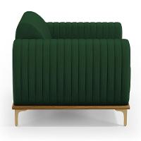 Poltrona Com Pés D'Ouro Molino D02 Veludo Verde Musgo C-303 - 3