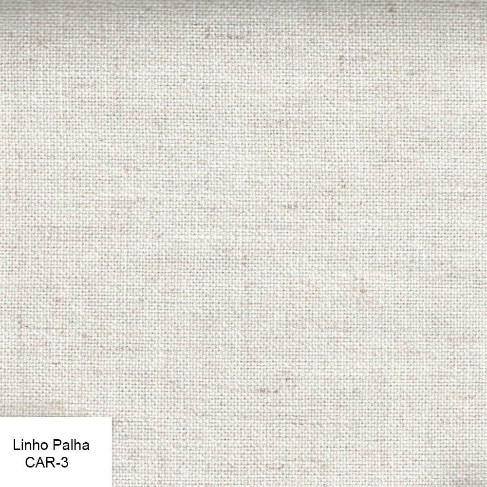 Poltrona Decorativa Cintia Com Pés Madeira Linho Palha - 4