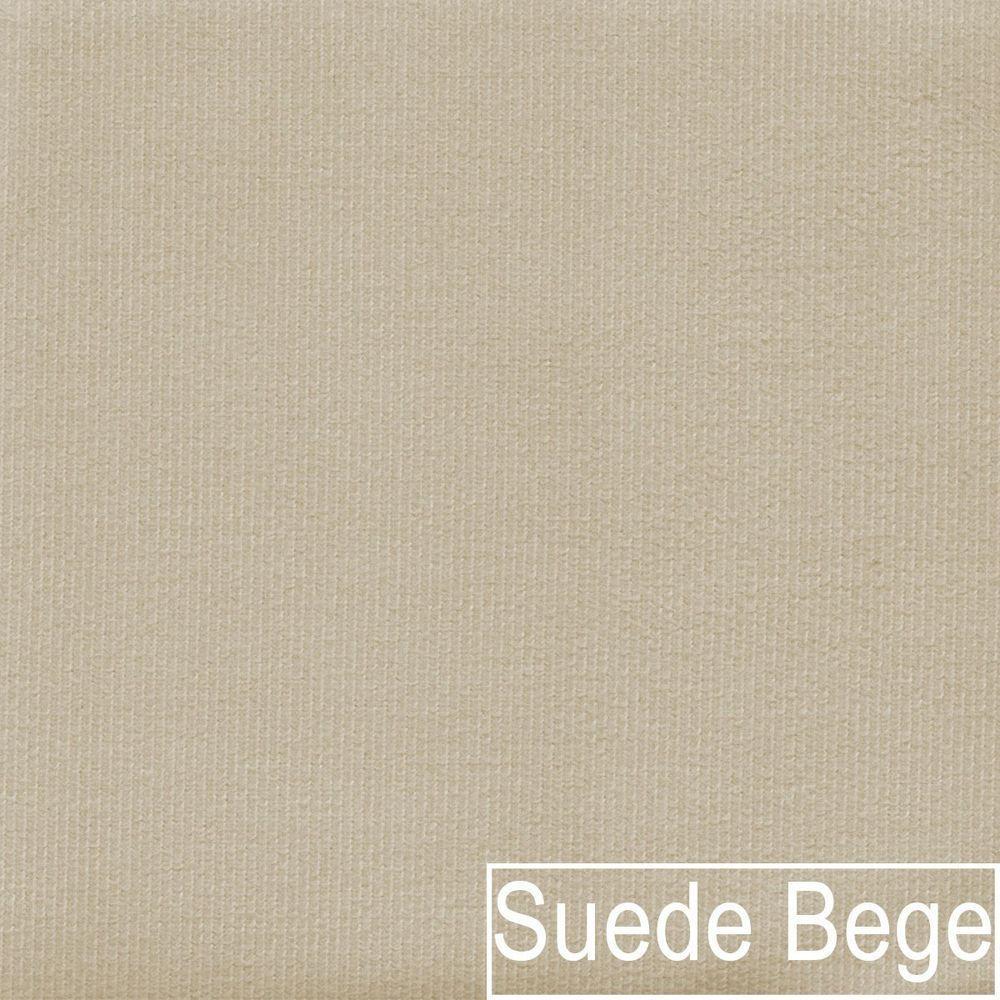 Poltrona Decorativa Luiza Base Giratória De Madeira Suede - Amarena Móveis Bege - 2