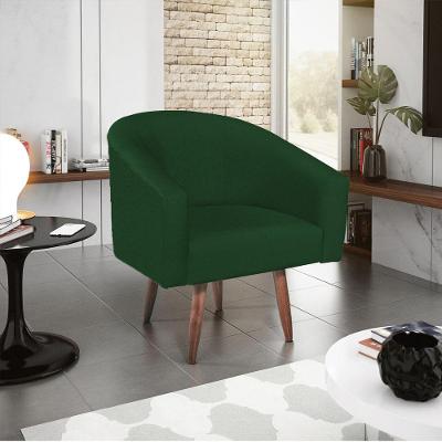 Poltrona Decorativa Luiza Pés Palito Suede - Doce Sonho Móveis Verde