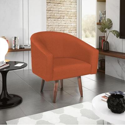 Poltrona Decorativa Luiza Pés Palito Suede - Doce Sonho Móveis Terracota