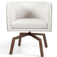 Poltrona Decorativa Sala de Estar Giratória Ka Nix Linho Gran Belo - 2