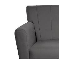 Poltrona Laura Base Giratória De Madeira Linho - Doce Sonho Móveis Cinzaescuro - 2