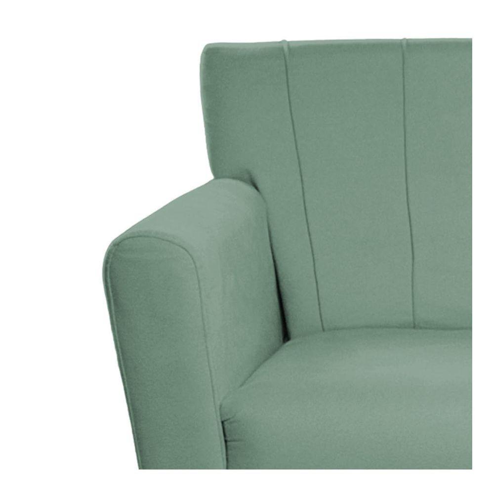 Poltrona Laura Base Giratória De Metal Linho - Doce Sonho Móveis Cinzaescuro - 2