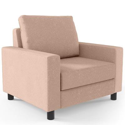 Poltrona Decorativa Malta L02 Para Sala De Estar E Recepção Rosa Lyam Decor