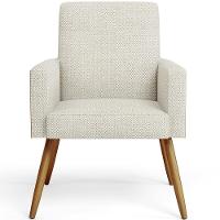 Poltrona Pés Palito Linho Champagne Couríssimo Camel - 7