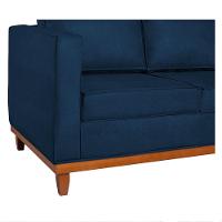Sofá 2 E 3 Lugares Europa 180cm Suede - Doce Sonho Móveis Azul Marinho - 3