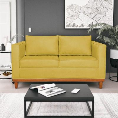 Sofá 2 E 3 Lugares Europa 180cm Suede - Doce Sonho Móveis Amarelo