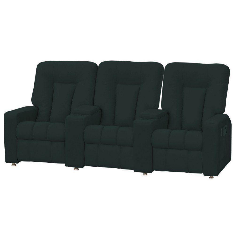 Poltrona Tripla Reclinável Cinema Jetta Verde Escuro Matrix - 7