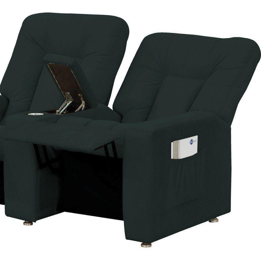 Poltrona Tripla Reclinável Cinema Jetta Verde Escuro Matrix - 11