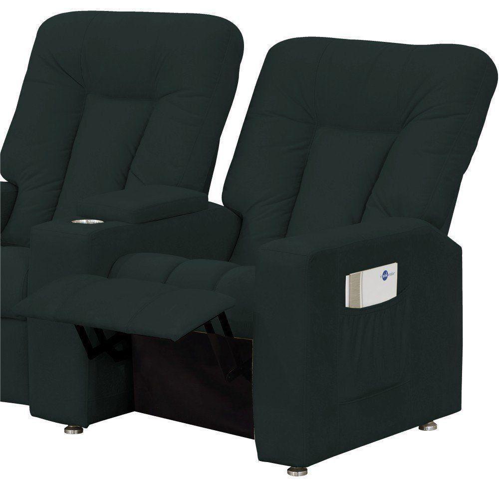 Poltrona Tripla Reclinável Cinema Jetta Verde Escuro Matrix - 12