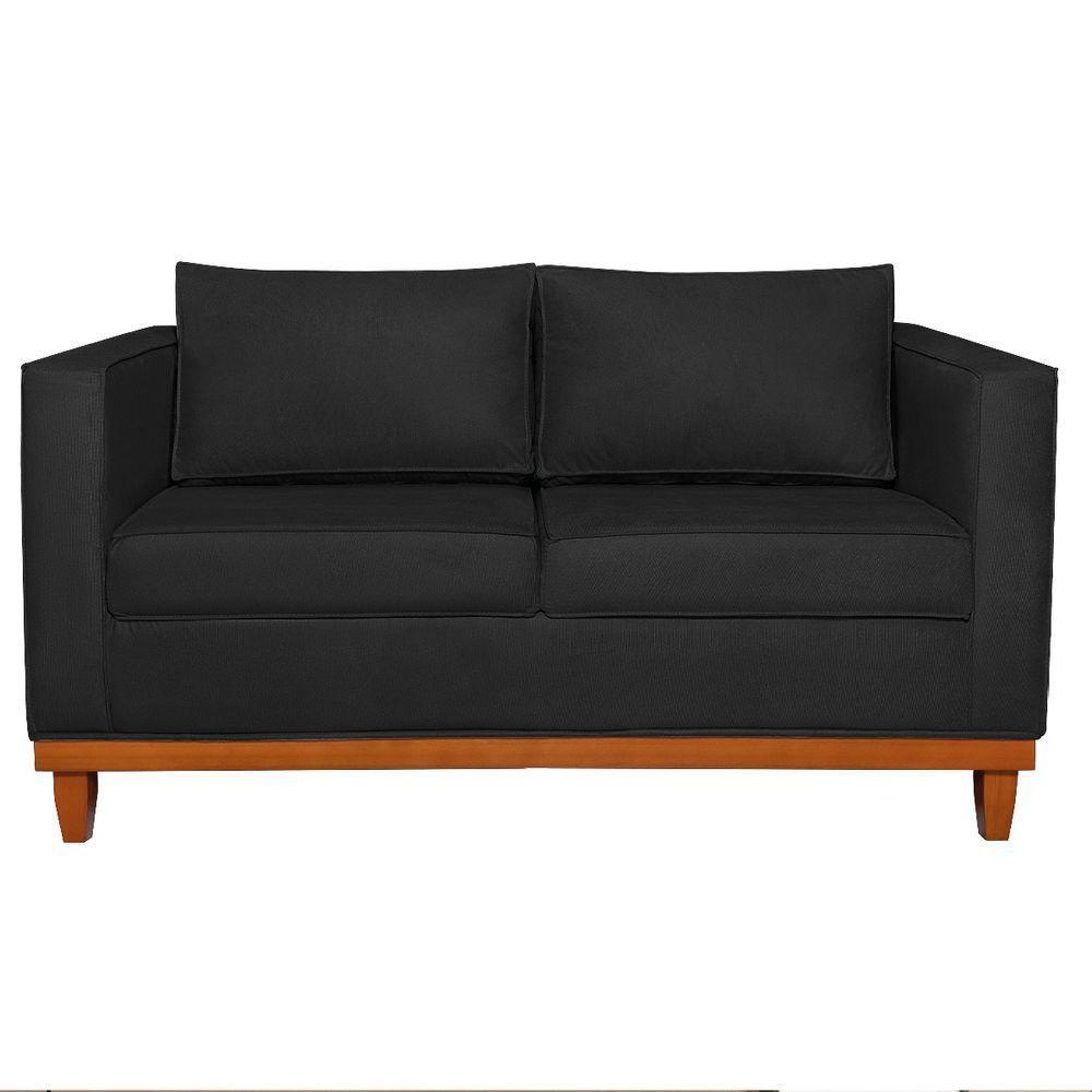 Sofá 2 E 3 Lugares Europa 180cm Suede - Doce Sonho Móveis Preto - 3