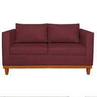Sofá 2 E 3 Lugares Europa 180cm Suede - Doce Sonho Móveis Bordô