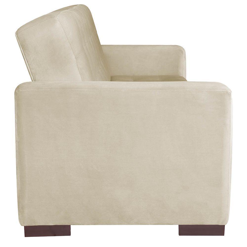 Sofá Cama 3 Lugares Jobim Linho - Doce Sonho Móveis Bege - 3