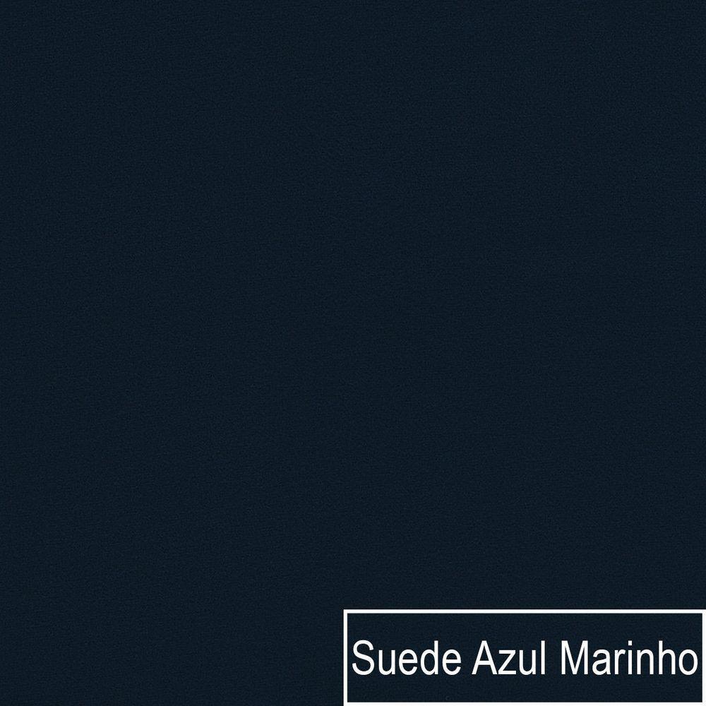 Sofá Cama 3 Lugares Jobim Suede - Doce Sonho Móveis Azul Marinho - 4