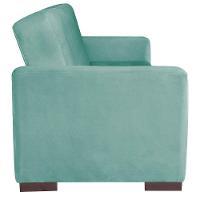 Sofá Cama 3 Lugares Jobim Suede - Doce Sonho Móveis Azul Tiffany - 3
