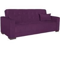 Sofá Cama 3 Lugares Jobim Suede - Doce Sonho Móveis Roxo - 8