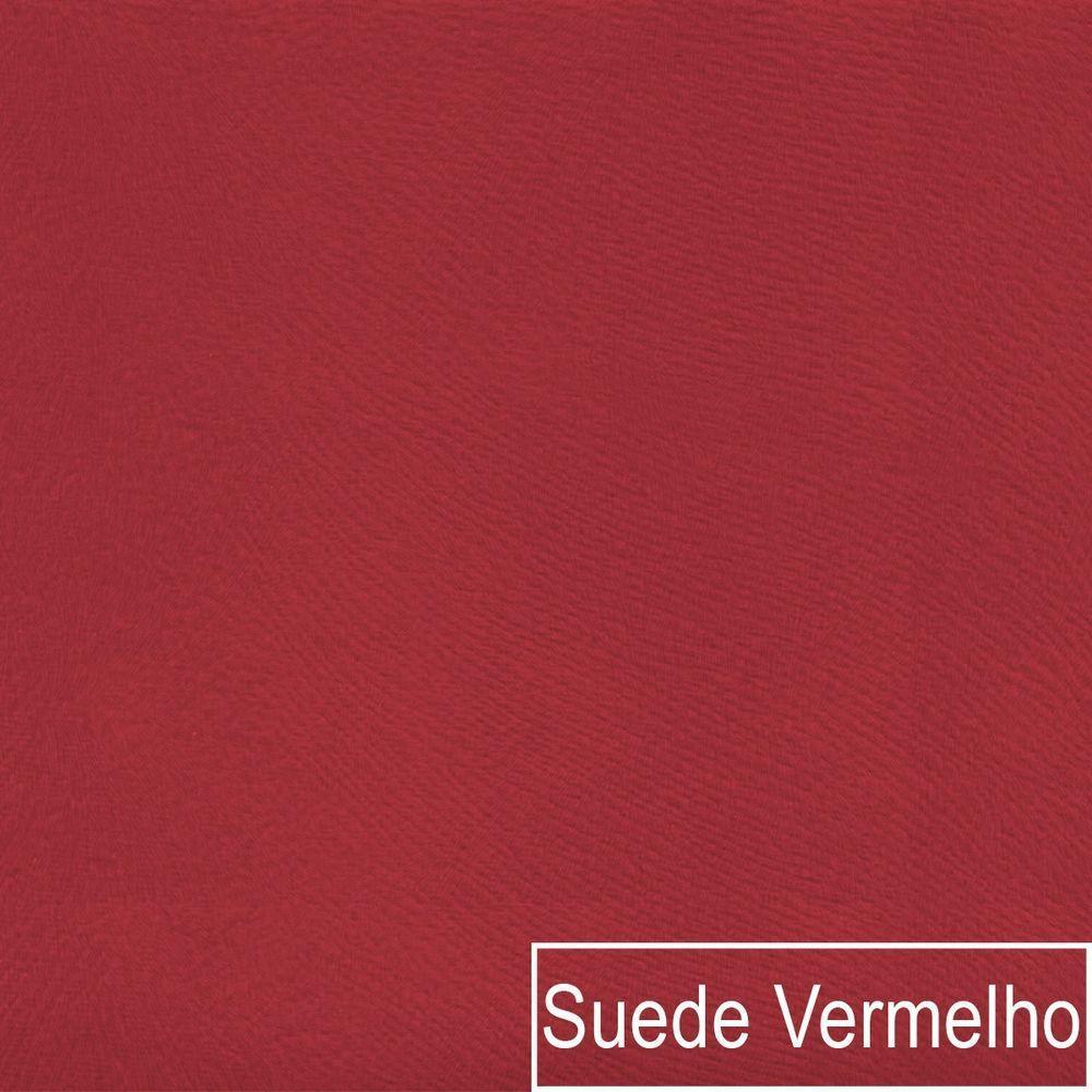 Sofá Cama 3 Lugares Jobim Suede - Doce Sonho Móveis Vermelho - 2