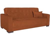 Sofá Cama 3 Lugares Jobim Suede - Doce Sonho Móveis Terracota - 8