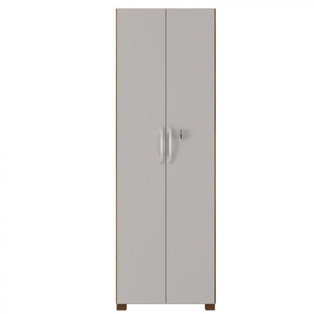 Armario Notável Multiuso 2 Portas Com Chave Freijo/Off White - 6