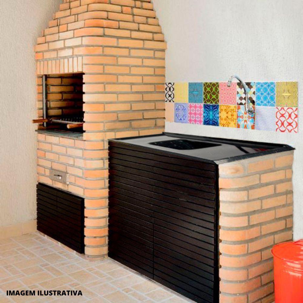 Tampo Para Pia De Cozinha Rorato 1,20x0,50 Granitada 505308 Preto Plus - 4