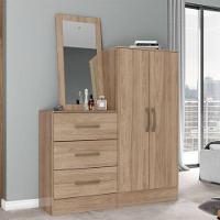 Cômoda 2 Portas 3 Gavetas Com Espelho Henn Jequitibá - 1