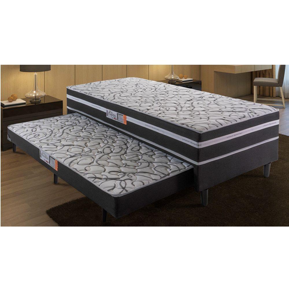 Conjugado Box Hellen Aspen 0,88x188x0,41 Com Auxiliar Cinza/branco/floral - 1