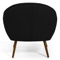 Poltrona Com Pés Palito Nina Corano Preto C-05 - 3