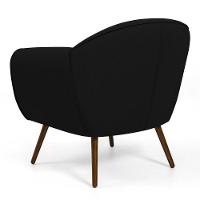 Poltrona Com Pés Palito Nina Corano Preto C-05