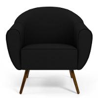 Poltrona Com Pés Palito Nina Corano Preto C-05 - 6