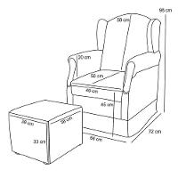 Poltrona Com Balanço E Puff Elisa P02 Facto Pérola - 5