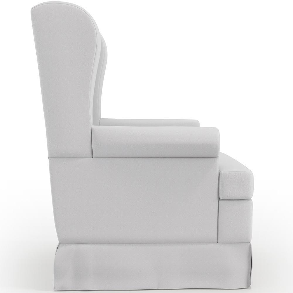 Poltrona E Puff Helena P02 Capitonê Facto Branco - 8