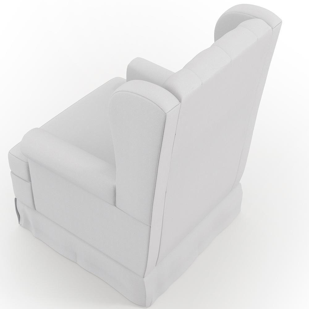 Poltrona E Puff Helena P02 Capitonê Facto Branco - 16