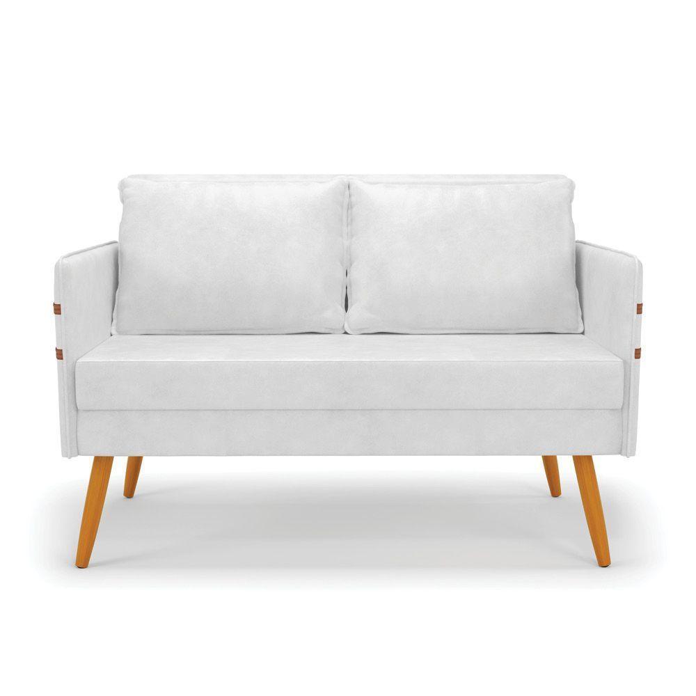 Kit 01 Namoradeira 02 Lugares E 01 Poltrona Mari Corano Base De Madeira Ma30 - D'Rossi Branco - 8