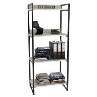 Estante Livreiro Multiuso Prisma Estilo Industrial 60cm 4 Prateleiras C08 Snow - Mpozenato - 1