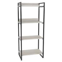 Estante Livreiro Multiuso Prisma Estilo Industrial 60cm 4 Prateleiras C08 Snow - Mpozenato - 2