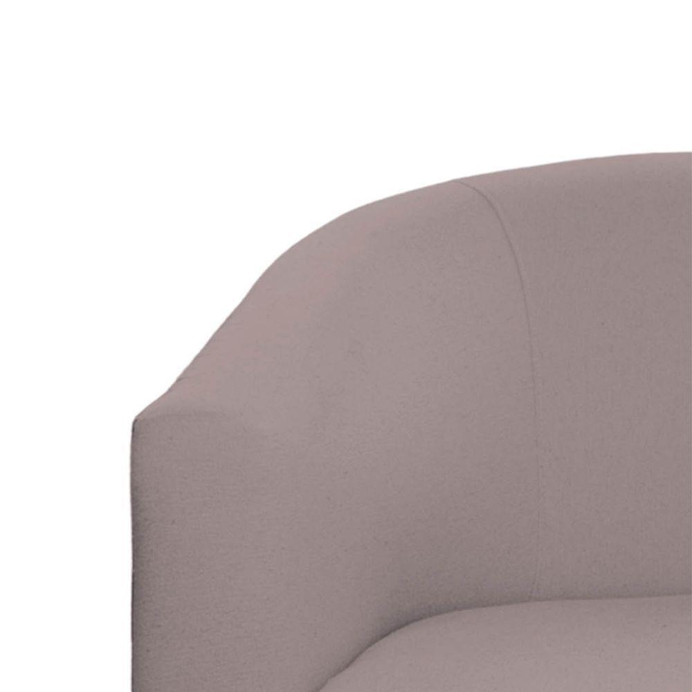 Kit 02 Poltronas Base Giratória De Madeira Nozes Rosê - 2